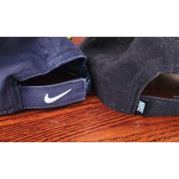 Lot Of 2 Infant Nike Hats Navy And Black White‎ Center Checks - Picture 4 of 5